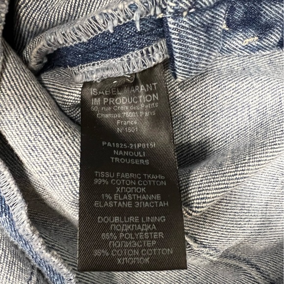 Isabel Marant Nanouli Acid Wash Stirrup Jeans Size 38 - Picture 10 of 11